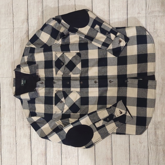 Roots Size Small Park Plaid Flannel Button Up Shirt - Picture 1 of 5